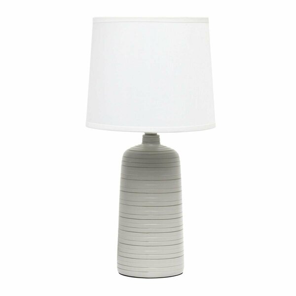 Lighting Business Textured Linear Ceramic Table Lamp, Taupe LI2751838